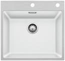 BLANCO SUBLINE 500-IF/A SteelFrame, SILGRANIT, white, with drain remote control, w/o bowl layout, 600 mm min. cabinet size