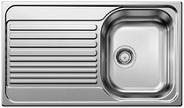 BLANCO TIPO 45 S, Stainless steel natural finish, w/o drain remote control, reversible, 450 mm min. cabinet size