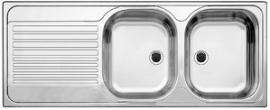 BLANCO TIPO 8 S, Stainless steel brushed finish, w/o drain remote control, reversible, 800 mm min. cabinet size