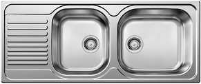 BLANCO TIPO XL 9 S, Stainless steel brushed finish, w/o drain remote control, reversible, 900 mm min. cabinet size