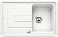 BLANCO TOLON 45 S, Ceramic, crystal white glossy, with drain remote control, reversible, 450 mm min. cabinet size