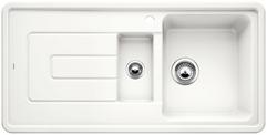 BLANCO TOLON 6 S, Ceramic, crystal white glossy, w/o drain remote control, Bowl right, 600 mm min. cabinet size