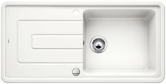 BLANCO TOLON XL 6 S, Ceramic, crystal white glossy, with drain remote control, reversible, 600 mm min. cabinet size