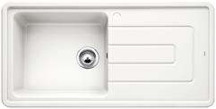 BLANCO TOLON XL 6 S, Ceramic, crystal white glossy, w/o drain remote control, Bowl left, 600 mm min. cabinet size