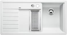 BLANCO TRISONA 6 S, SILGRANIT until 10-2008, white, with drain remote control, with accessories, Bowl left, 600 mm min. cabinet size