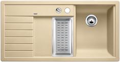 BLANCO TRISONA 6 S, SILGRANIT until 10-2008, champagne, with drain remote control, with accessories, Bowl left, 600 mm min. cabinet size