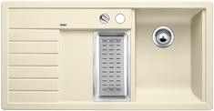 BLANCO TRISONA 6 S, SILGRANIT until 10-2008, jasmine, with drain remote control, with accessories, Bowl left, 600 mm min. cabinet size