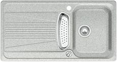 BLANCO VIVA 5 S, SILGRANIT until 10-2014, greystone, with drain remote control, with stainless steel colander, reversible, 500 mm min. cabinet size