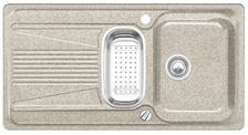 BLANCO VIVA 6 S, SILGRANIT until 10-2014, sand, with drain remote control, with stainless steel colander, reversible, 600 mm min. cabinet size