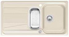 BLANCO VIVA 6 S, SILGRANIT until 10-2014, jasmine, with drain remote control, with stainless steel colander, reversible, 600 mm min. cabinet size
