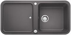 BLANCO YOVA XL 6 S, SILGRANIT, rock grey, with drain remote control, with accessories, reversible, 600 mm min. cabinet size
