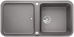 BLANCO YOVA XL 6 S, SILGRANIT, alu metallic, with drain remote control, with accessories, reversible, 600 mm min. cabinet size