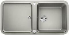 BLANCO YOVA XL 6 S, SILGRANIT, pearl grey, with drain remote control, with accessories, reversible, 600 mm min. cabinet size