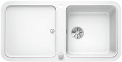 BLANCO YOVA XL 6 S, SILGRANIT, white, with drain remote control, with accessories, reversible, 600 mm min. cabinet size