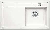 BLANCO ZENAR 45 S, Ceramic PuraPlus, with drain remote control, Bowl right, 450 mm min. cabinet size