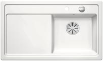 BLANCO ZENAR 45 S, Ceramic PuraPlus, white matt, with drain remote control, Bowl right, 450 mm min. cabinet size