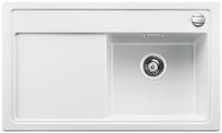 BLANCO ZENAR 45 S, SILGRANIT until 10-2014, white, with drain remote control, with accessories, Bowl right, 450 mm min. cabinet size