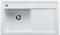 BLANCO ZENAR 45 S, SILGRANIT until 10-2014, white, with drain remote control, with accessories, Bowl left, 450 mm min. cabinet size