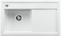 BLANCO ZENAR 45 S-F, SILGRANIT, white, with drain remote control, w/o accessories, Bowl left, 450 mm min. cabinet size