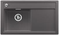 BLANCO ZENAR 45 S-F, SILGRANIT, rock grey, with drain remote control, w/o accessories, Bowl left, 450 mm min. cabinet size