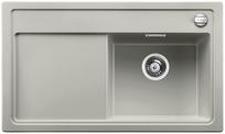 BLANCO ZENAR 45 S, SILGRANIT, pearl grey, with drain remote control, w/o accessories, Bowl right, 450 mm min. cabinet size