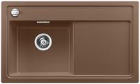 BLANCO ZENAR 45 S, SILGRANIT, nutmeg, with drain remote control, w/o accessories, Bowl left, 450 mm min. cabinet size