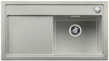 BLANCO ZENAR 5 S, SILGRANIT, pearl grey, with drain remote control, w/o accessories, Bowl right, 500 mm min. cabinet size