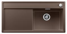 BLANCO ZENAR XL 6 S-F, SILGRANIT until 10-2014, coffee, with drain remote control, with accessories, Bowl right, 600 mm min. cabinet size