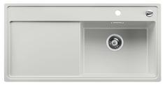 BLANCO ZENAR XL 6 S-F, SILGRANIT, silk grey, with drain remote control, w/o accessories, Bowl right, 600 mm min. cabinet size