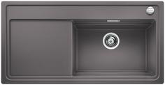 BLANCO ZENAR XL 6 S-F SteamerPlus, SILGRANIT, rock grey, incl. cutting board glass, Bowl right, 600 mm min. cabinet size