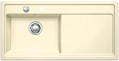 BLANCO ZENAR XL 6 S, Ceramic PuraPlus, vanilla, with drain remote control, Bowl left, 600 mm min. cabinet size