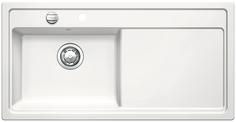 BLANCO ZENAR XL 6 S, Ceramic PuraPlus, white matt, with drain remote control, Bowl left, 600 mm min. cabinet size