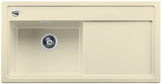 BLANCO ZENAR XL 6 S, SILGRANIT until 10-2014, jasmine, with drain remote control, with accessories, Bowl left, 600 mm min. cabinet size