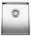 BLANCO ZEROX 340-U, Stainless steel satin polish, w/o drain remote control, w/o bowl layout, 400 mm min. cabinet size