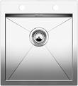 BLANCO ZEROX 400-IF, Stainless steel satin polish, with drain remote control, w/o bowl layout, 450 mm min. cabinet size