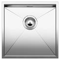 BLANCO ZEROX 400-U, Stainless steel brushed finish, w/o drain remote control, w/o bowl layout, 450 mm min. cabinet size