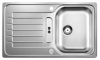 BLANCO ZIA 45 S, Stainless steel brushed finish, with drain remote control, reversible, 450 mm min. cabinet size