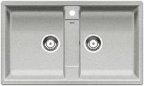 BLANCO ZIA 9, SILGRANIT, greystone, w/o drain remote control, w/o bowl layout, 900 mm min. cabinet size