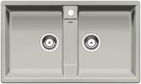 BLANCO ZIA 9, SILGRANIT, pearl grey, w/o drain remote control, w/o bowl layout, 900 mm min. cabinet size