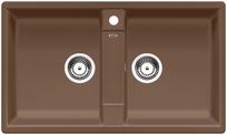 BLANCO ZIA 9, SILGRANIT, nutmeg, w/o drain remote control, w/o bowl layout, 900 mm min. cabinet size