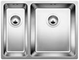 BLANCO A-STYLE 340/180-IF, Stainless steel brushed finish, w/o drain remote control, w/o accessories, Bowl right, 600 mm min. cabinet size