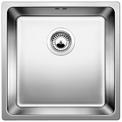 BLANCO A-STYLE 400-IF, Stainless steel brushed finish, w/o drain remote control, w/o accessories, w/o bowl layout, 450 mm min. cabinet size