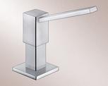 BLANCO QUADRIS Soap dispenser, Stainless steel solid, Stainless steel satin matt