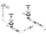 Ablaufgarnitur 2 x 3,5'' Sieb ohne Ablauffernbedienung C-overflow InFino