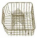 Crockery basket CLASSIC 45 brown Silacron, Metal laminated