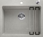 BLANCO ETAGON 6, SILGRANIT, concrete-style, with drain remote control, with accessories, w/o bowl layout, 600 mm min. cabinet size