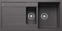 BLANCO METRA 6 S, SILGRANIT, rock grey, w/o drain remote control, w/o accessories, reversible, 600 mm min. cabinet size