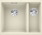 BLANCO SUBLINE 340/160-U, SILGRANIT, jasmine, w/o drain remote control, Bowl left, 600 mm min. cabinet size