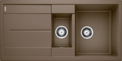 BLANCO METRA 6 S, SILGRANIT, nutmeg, w/o drain remote control, w/o accessories, reversible, 600 mm min. cabinet size