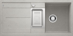 BLANCO METRA 6 S, SILGRANIT, concrete-style, with drain remote control, with accessories, reversible, 600 mm min. cabinet size